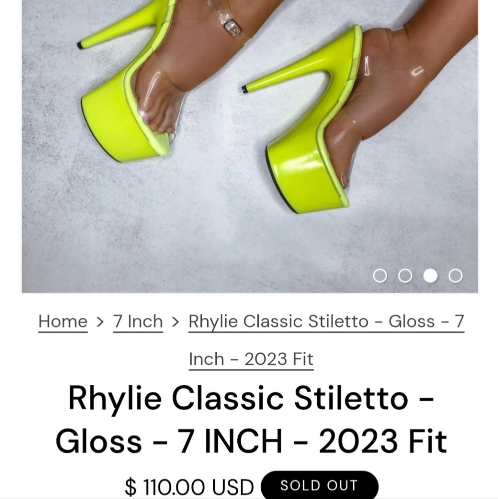 Hella Heels Rylie Classic Stiletto Gloss 7 Inch Size 7 2023 Fit